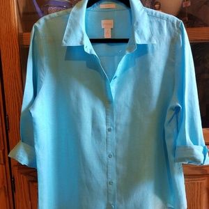 Chico's no iron linen blouse never worn